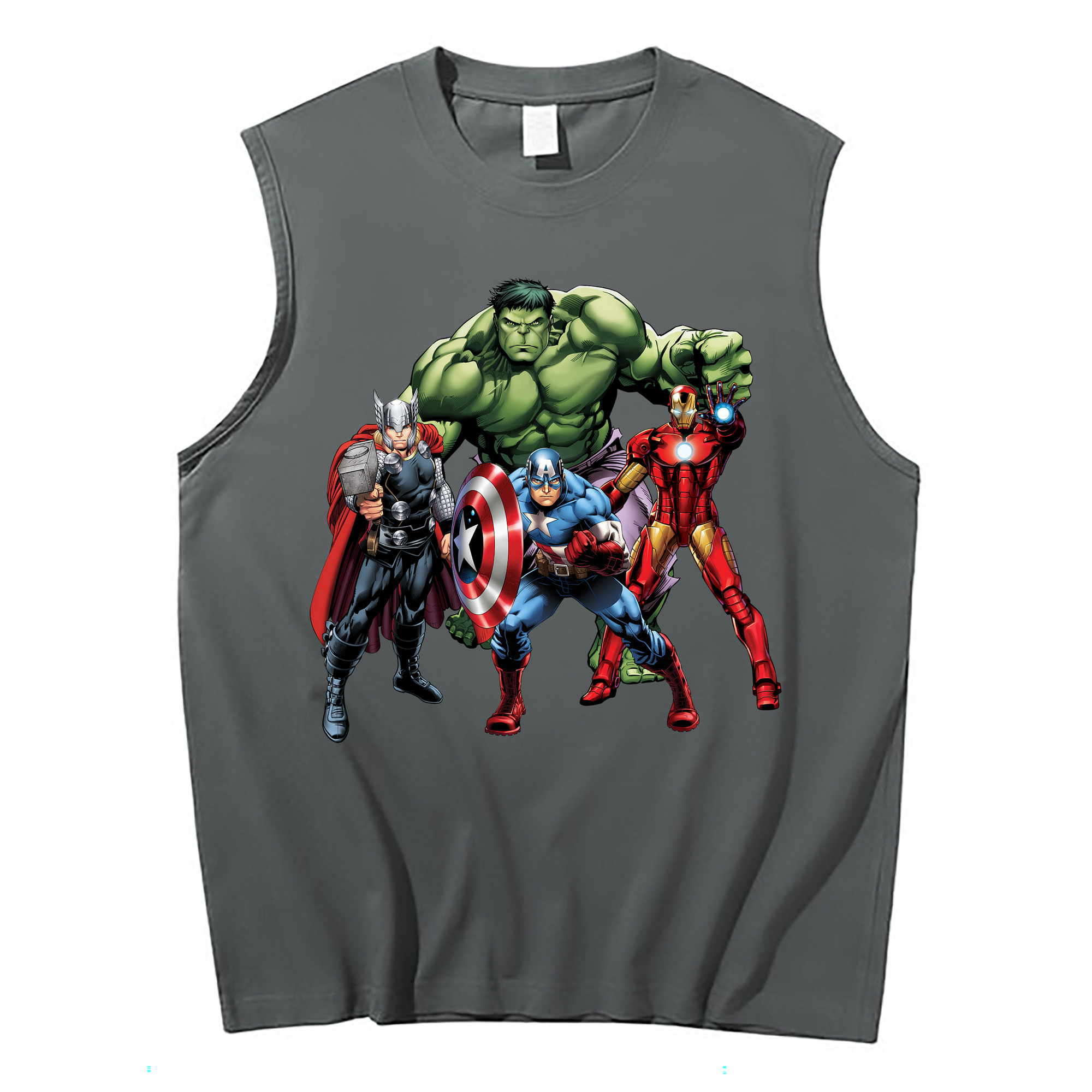 （画像用） アベンジャーズ The Avengers コットン100％タンクトップ（フロントプリント）